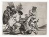 FRANCISCO JOSÉ DE GOYA Group of 8 etchings with aquatint from Los Desastres de la Guerra.